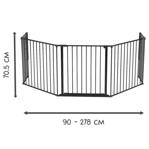 Szerokość montażowa od 90 do 278 cm Flex StepFree XL, czarna