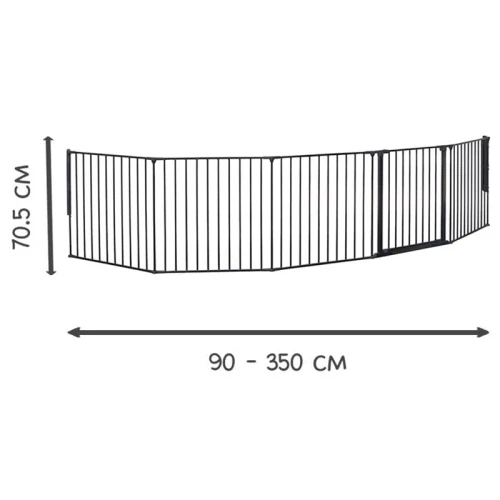 Regulowana szerokość montażu od 90 do 350 cm