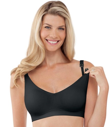 Biustonosz S, M, L do karmienia Silk Seamless black Bravado