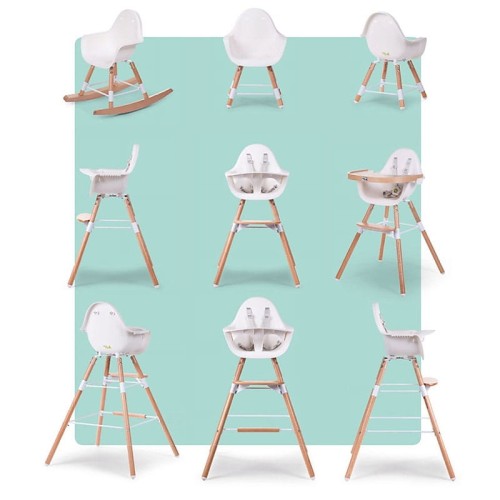 Krzesełko do karmienia dziecka Evolu 2 natural white Childhome