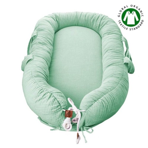 Kokon Newborn Nest muślin Mint Hi Little One