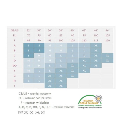 Biustonosz bezszwowy z wkładką czarny Carriwell