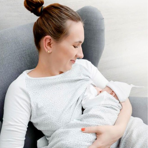 Koszula nocna do karmienia Izzy szara Medbest