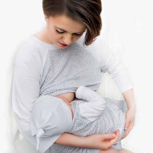 Koszula nocna do karmienia Izzy szara Medbest