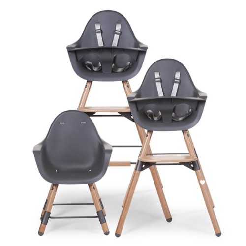 Krzesełko do karmienia Evolu 2 black Childhome