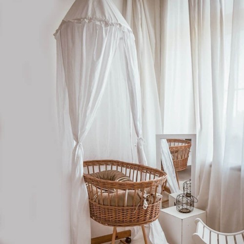 Kokon gniazdko do kosza Mojżesza Newborn muślin Lavender Hi Little One