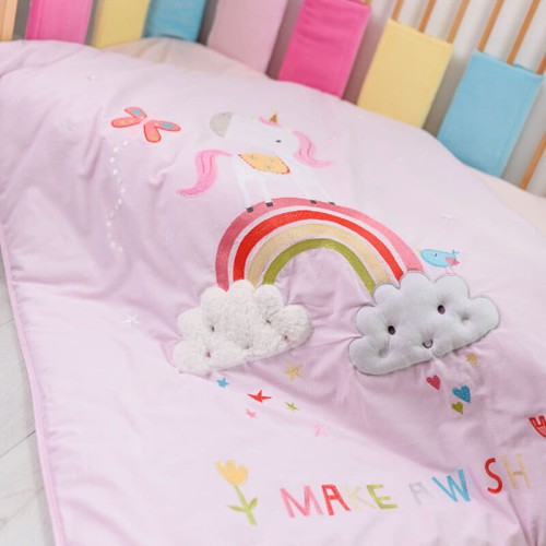 Kołderka dla dziecka rainbow unicorn Quilt Bizzi Growin