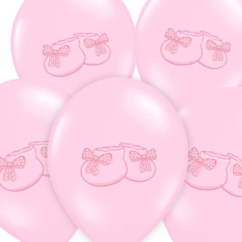 Balony na baby shower dla dziewczynki