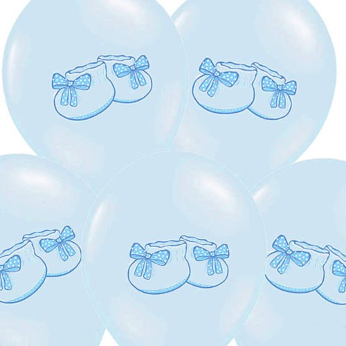 Balony buciki chłopczyk zestaw 5 sztuk