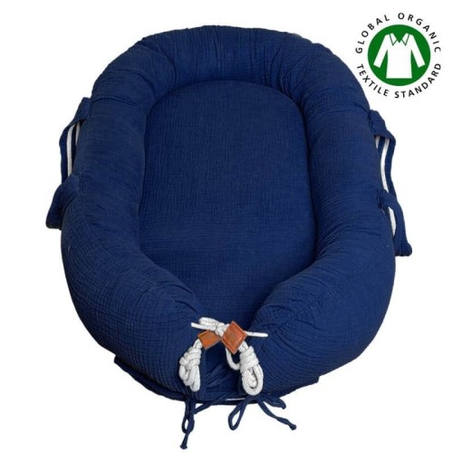 Kokon Newborn Nest muślin Navy Hi Little One