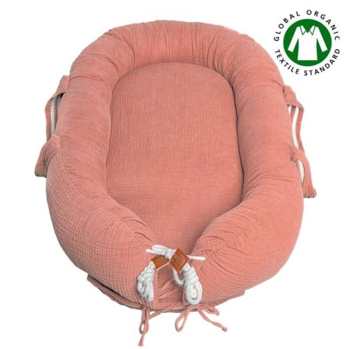 Kokon Newborn Nest muślin Salmon Hi Little One