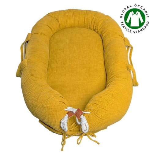 Kokon Newborn Nest muślin Mustard Hi Little One