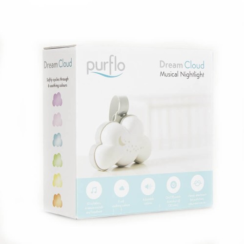 Lampka nocna chmurka z pozytywką PurFlo