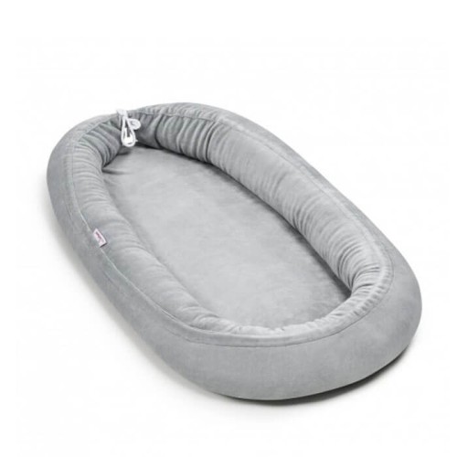 Zestaw kojec+ochraniacz warkocz 300 cm szary welur SuperMami