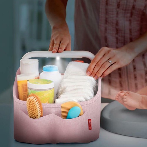 Organizer podróżny z lampką Heather Pink Skip Hop