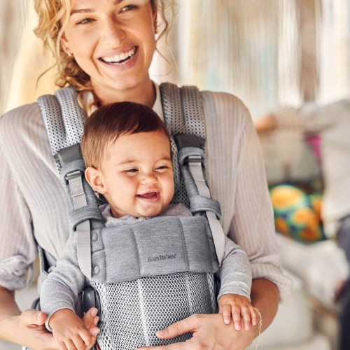 BABYBJORN - nosidełko Harmony 3D Mesh, srebrne