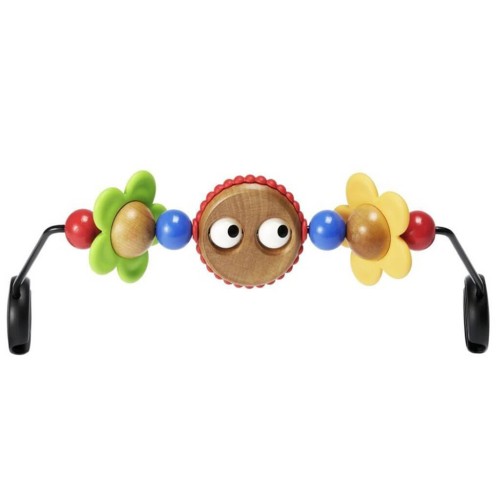 Leżaczek Bliss Cotton Petal Quilt antracyt+ zabawka Balance Googly Eyes BabyBjorn