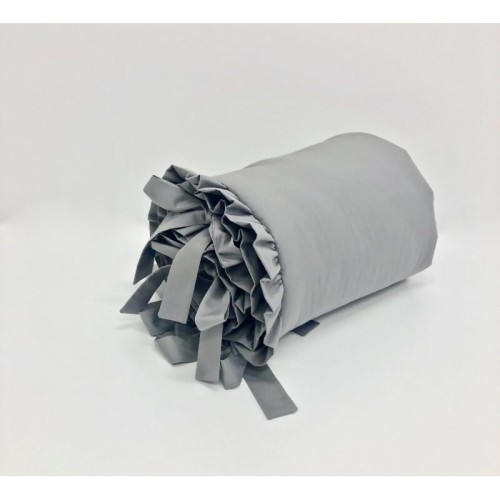 Ochraniacz do łóżeczka z falbanką grafitowy Dolly