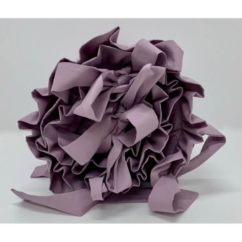 Ochraniacz do łóżeczka z falbanką szara lawenda Dolly