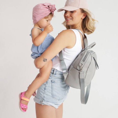 Plecak i torba dla mamy 2w1 MINI cool gray Joissy