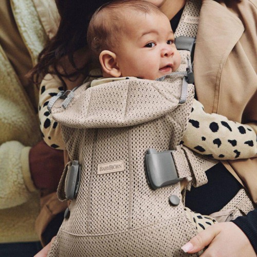Nosidełko ONE Air 3D Mesh szary beż Babybjorn