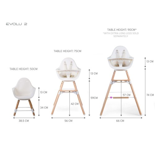Podwyższenie do Evolu 2 natural white Childhome