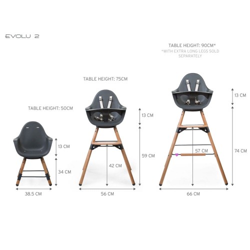 Podwyższenie do Evolu 2 natural anthracite Childhome
