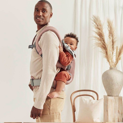 Nosidełko Harmony 3D Mesh zgaszony róż BabyBjorn