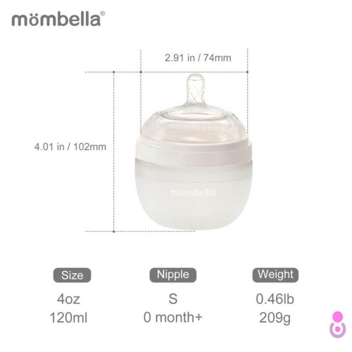 Butelka antykolkowa dla noworodka ivory silikonowa 120ml Mombella