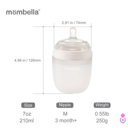 Butelka antykolkowa dla noworodka ivory silikonowa 210ml Mombella