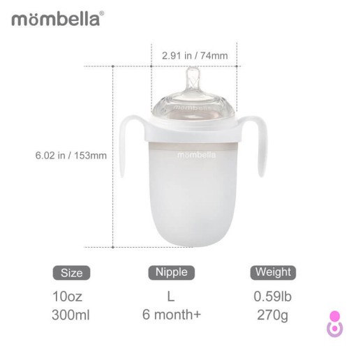 Butelka antykolkowa dla noworodka ivory silikonowa 300ml Mombella