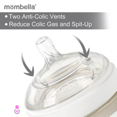 Smoczek do butelki antykolkowej breast shape L Mombella