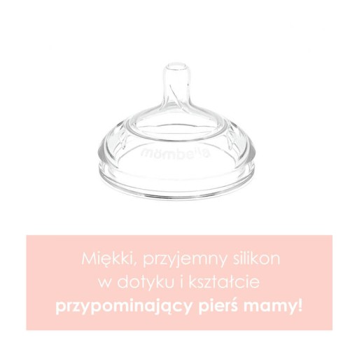 Smoczek do butelki antykolkowej breast shape L Mombella