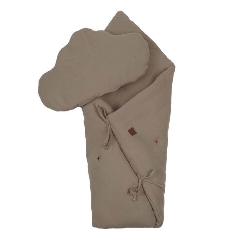 Rożek i kołderka muślin Horn Dark Oak Hi Little One