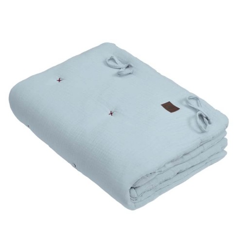 Rożek i kołderka muślin Horn Baby Blue Hi Little One