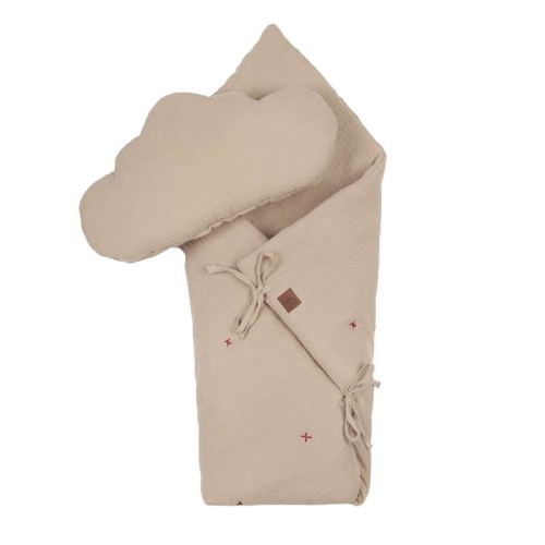 Rożek i kołderka muślin Horn Beige Hi Little One