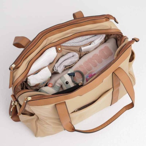 Torba do porodu i weekendowa dla mamy Weekender beige Joissy