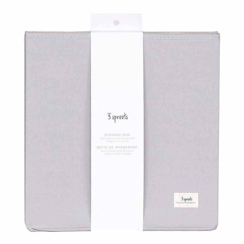 Pudełko na zabawki recycled Solid Light Gray 3 Sprouts
