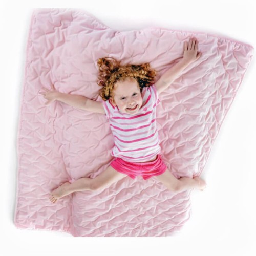 Kołderka aksamitna Dutch velvet pink Bizzi Growin