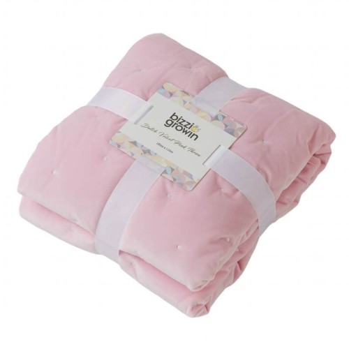 Kołderka aksamitna Dutch velvet pink Bizzi Growin