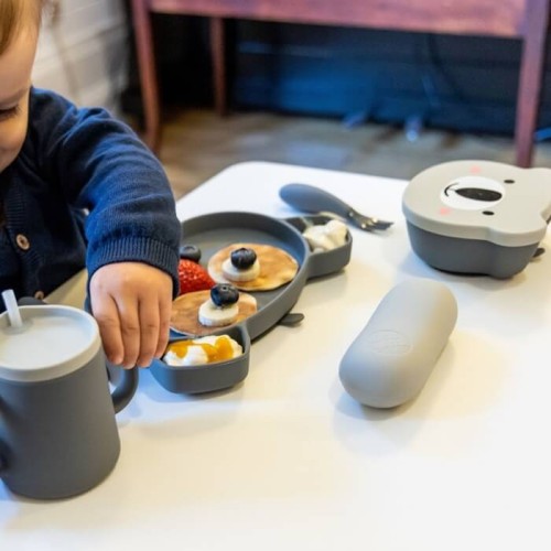 Miseczka z przyssawką i łyżeczką Grey Tum Tum