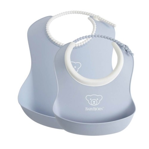 Zestaw śliniaków mały+duży Powder Blue BabyBjorn