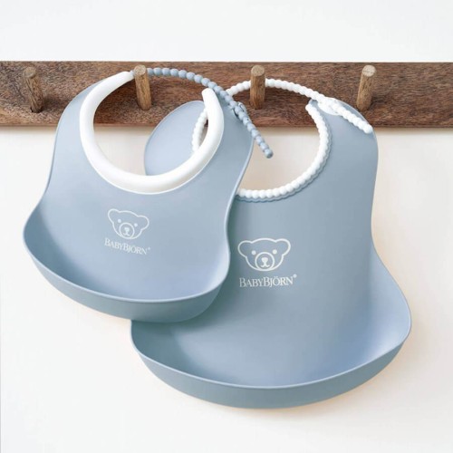 Zestaw śliniaków mały+duży Powder Blue BabyBjorn