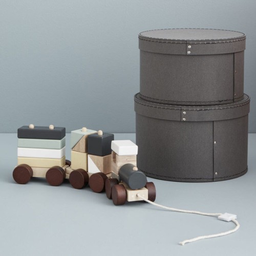 Pociąg z klockami do ciągnięcia natural Kids Concept