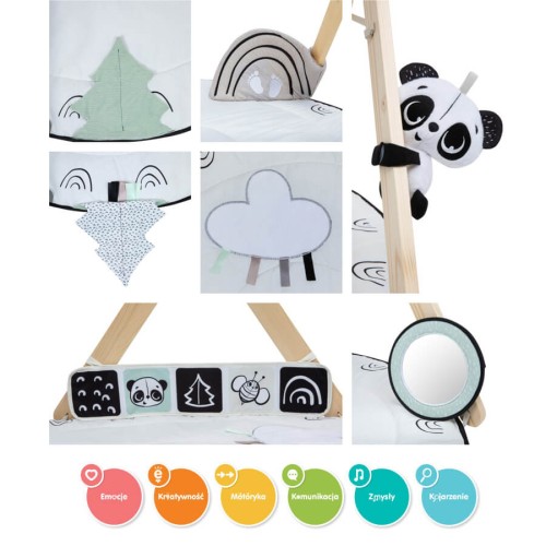 Mata edukacyjna Décor czarno biała Tiny Love
