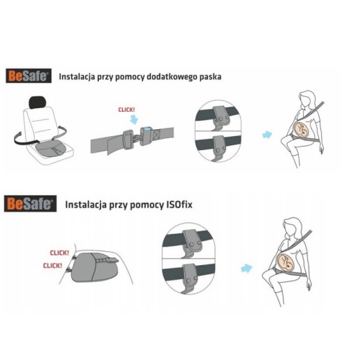 Adapter iZi Fix do pasów bezpieczeństwa dla kobiet w ciąży BeSafe