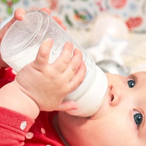 Butelka szklana dla niemowlaka antykolkowa Classic 180ml old roze Mombella