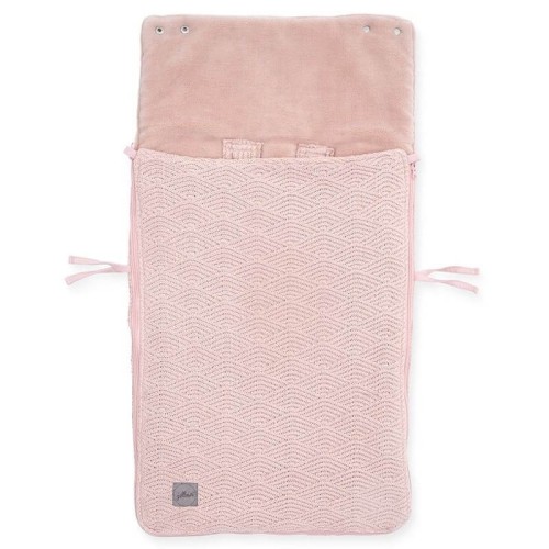 Śpiworek do fotelika i wózka RIVER KNIT Pale Pink Jollein