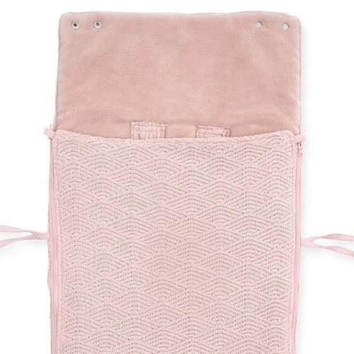 Śpiworek do fotelika i wózka RIVER KNIT Pale Pink Jollein