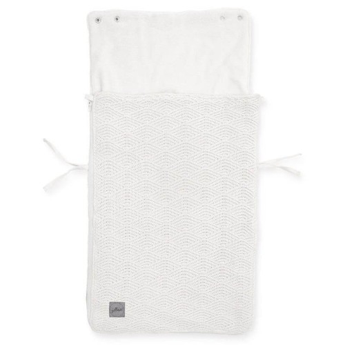 Śpiworek do fotelika i wózka RIVER KNIT Cream White Jollein